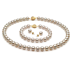 7.5-8mm Akoya japonesa Definir em Branco
