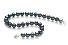 8.5-9mm Água doce Colar em Tingido de preto