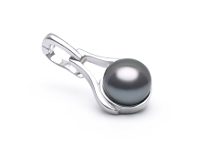 9-10mm Água doce Pingente em Potenciador Tingido de preto