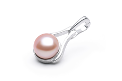 9-10mm Água doce Pingente em Aprimorador Rosa