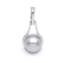 9-10mm Água doce Pingente em Melhorador Branco