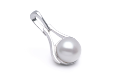 9-10mm Água doce Pingente em Melhorador Branco