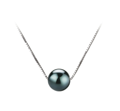 7-8mm Akoya japonesa Pingente em Kristine Preto