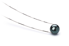 7-8mm Akoya japonesa Pingente em Kristine Preto