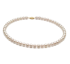 6-7mm Akoya Chinês Colar em Branco