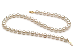 7-8mm Akoya Chinês Colar em Branco