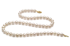 6-7mm Akoya Chinês Colar em Branco