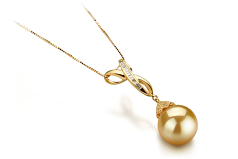 12-13mm Mar do Sul Pingente em Edwina Ouro