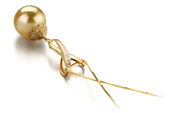 12-13mm Mar do Sul Pingente em Edwina Ouro
