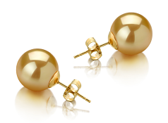 10-11mm Mar do Sul Conjunto de brincos em Ouro