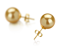 10-11mm Mar do Sul Conjunto de brincos em Ouro