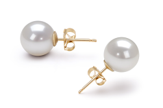 8-9mm Akoya japonesa Conjunto de brincos em Branco