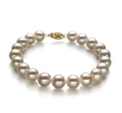 8.5-9mm Água doce Pulseira em Branco