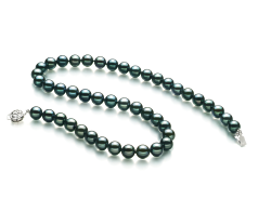 8-8.5mm Akoya japonesa Colar em Preto