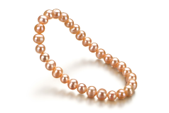 6-7mm Água doce Pulseira em Felicidade Rosa
