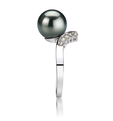 8-9mm taitiano Anel em Graça Preto