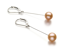 8-9mm Água doce Conjunto de brincos em Amelia Rosa