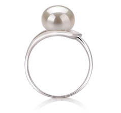 9-10mm Água doce Anel em Sadie Branco