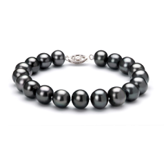 8.5-9mm Água doce Pulseira em Tingido de preto