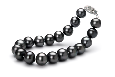 8.5-9mm Água doce Pulseira em Tingido de preto