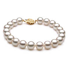 8-9mm Akoya japonesa Pulseira em Branco