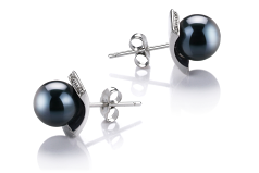 8-9mm Akoya japonesa Conjunto de brincos em Francine Preto