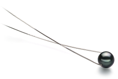 8-9mm taitiano Pingente em Kristine Preto