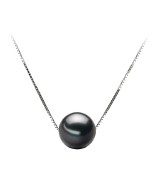 9-10mm taitiano Pingente em Kristine Preto