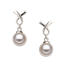 6-7mm Akoya japonesa Conjunto de brincos em Promoções Branco