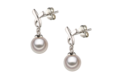 6-7mm Akoya japonesa Conjunto de brincos em Promoções Branco