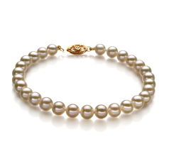 5.5-6mm Água doce Pulseira em Branco