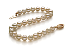 5.5-6mm Água doce Pulseira em Branco
