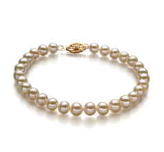 5-5.5mm Água doce Pulseira em Branco