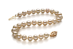 5-5.5mm Água doce Pulseira em Branco