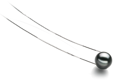 10-11mm taitiano Pingente em Kristine Preto