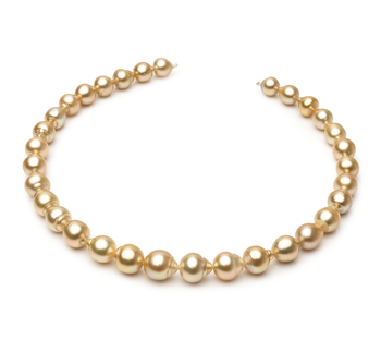 10.1-12.5mm Mar do Sul Colar em Dourado 18 polegadas. Ouro