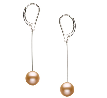 8-9mm Água doce Conjunto de brincos em Amelia Rosa
