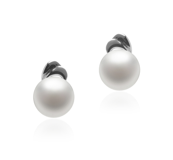 5-6mm Água doce Conjunto de brincos em Aria Branco