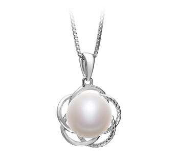 9-10mm Água doce Pingente em Bobina Branco