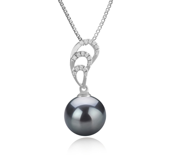 10-11mm taitiano Pingente em Camille Preto