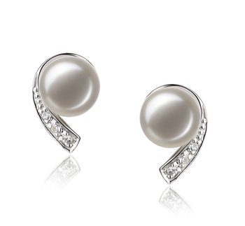 7-8mm Água doce Conjunto de brincos em Cláudia Branco