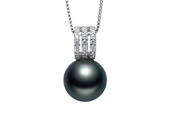 12-13mm taitiano Pingente em Colette Preto
