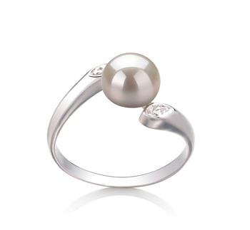 6-7mm Água doce Anel em Dana. Embreagem de qualidade. Branco