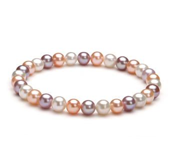 6-7mm Água doce Pulseira em Donna Multicolorido