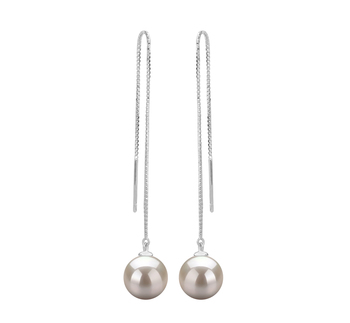 8-9mm Água doce Conjunto de brincos em Dottie Branco
