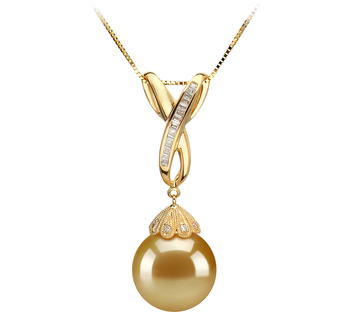 12-13mm Mar do Sul Pingente em Edwina Ouro