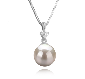 8-9mm Akoya japonesa Pingente em Ellice Branco