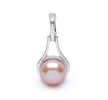 9-10mm Água doce Pingente em Aprimorador Rosa