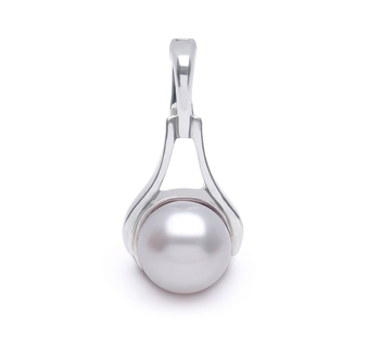 9-10mm Água doce Pingente em Melhorador Branco