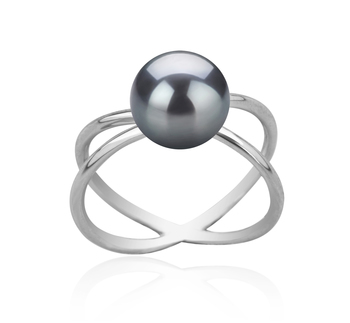 8-9mm Água doce Anel em Esty Tingido de preto